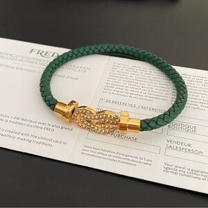 🌟 FRED Force 10 Full Pavé Diamond Bracelet 18k Gold